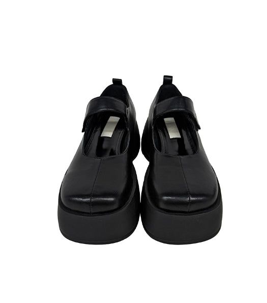 6cm Round Platform Sole Mary Jane Loafers