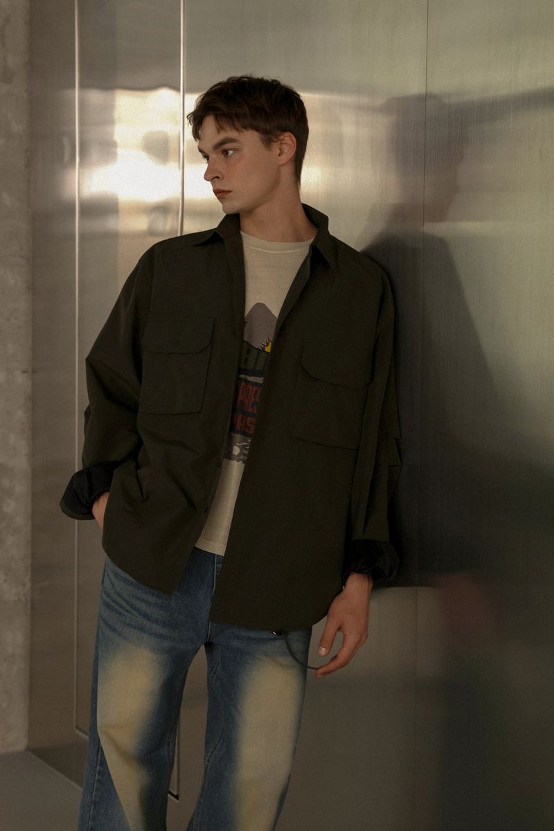 Nylon Max Oversized Pocket Shirt