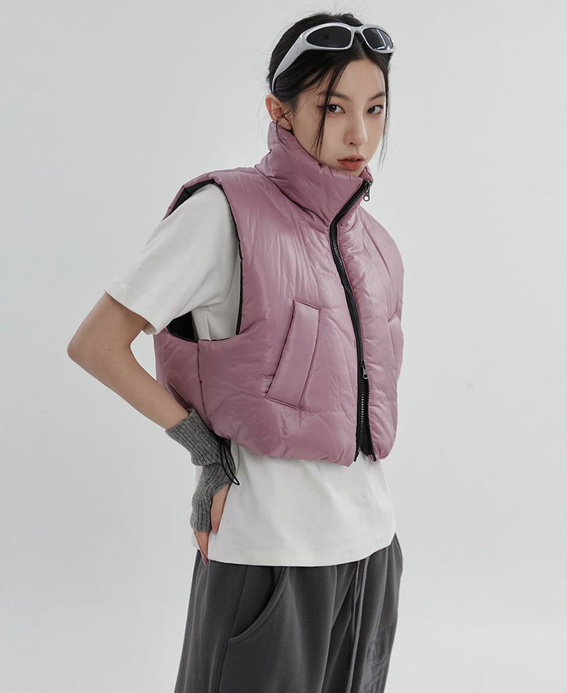 (UNISEX)グルークロップベストダウン