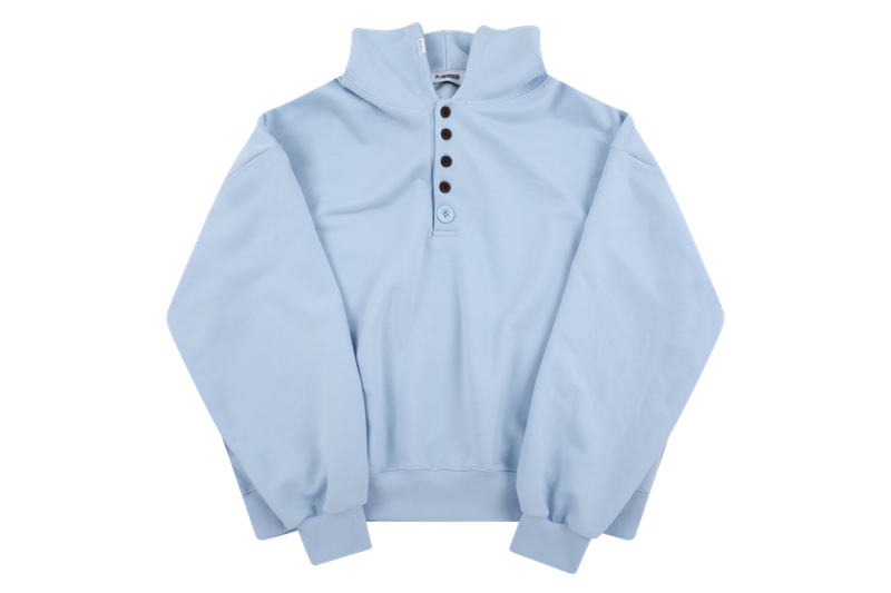 Skyblue button hoodie