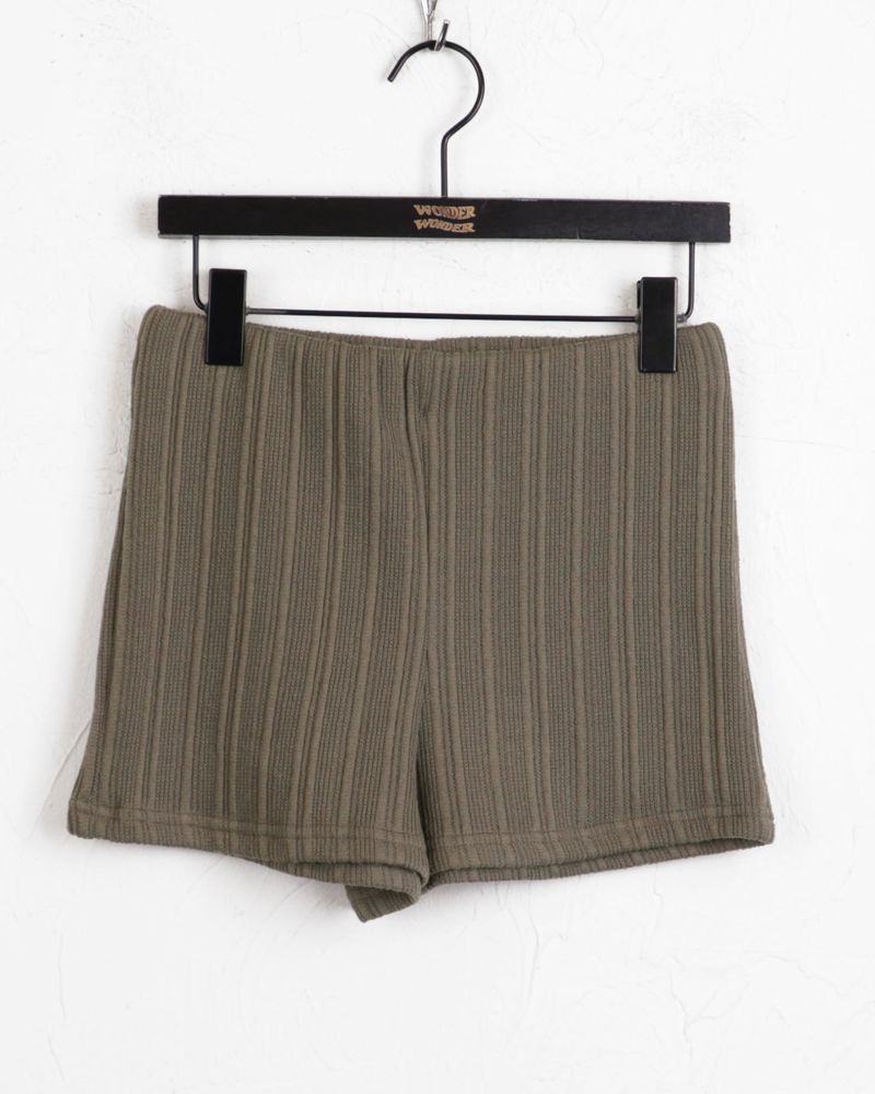 [Brushed lining] syoota ribbed short knit pants