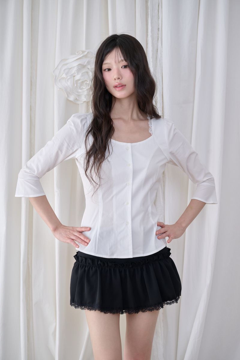 Mabel Lace Square-Neck Blouse (3 colors)