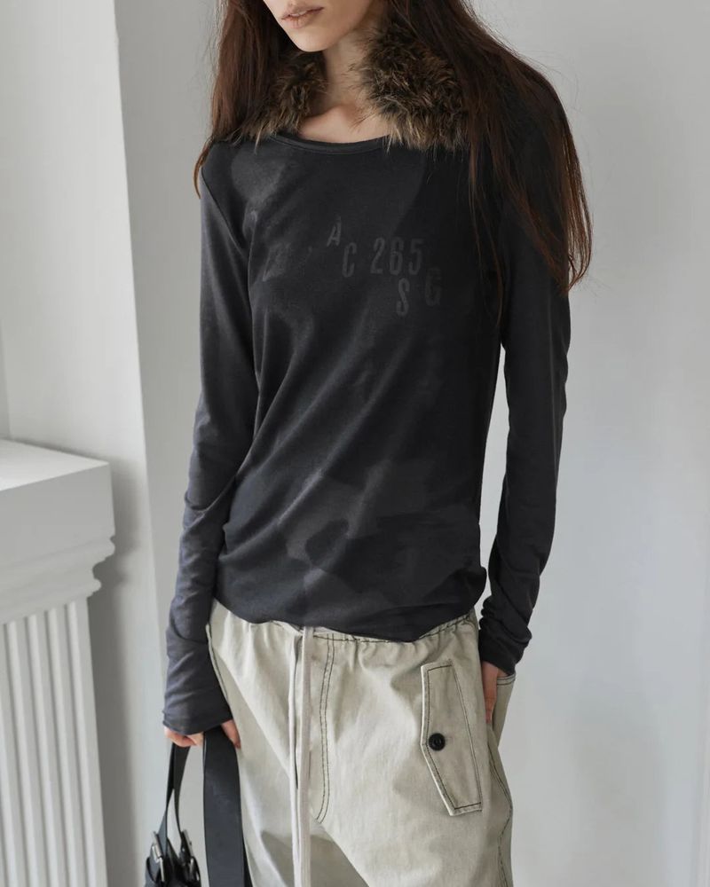26SS★ ローカットブラーディグラフィック長袖Tシャツ