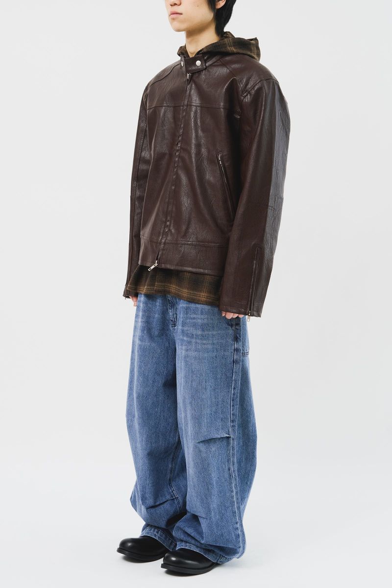 Burn Leather jacket (3color)