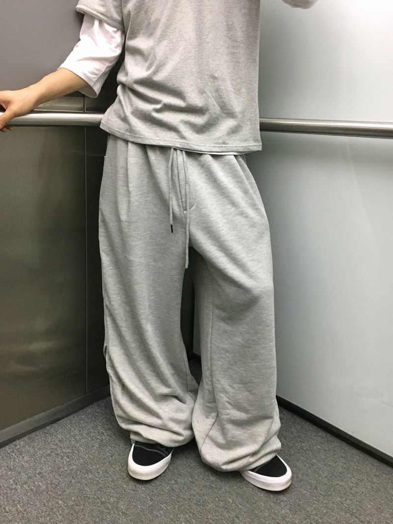 OEN Pintuck Heavy Wide Sweatpants 3C