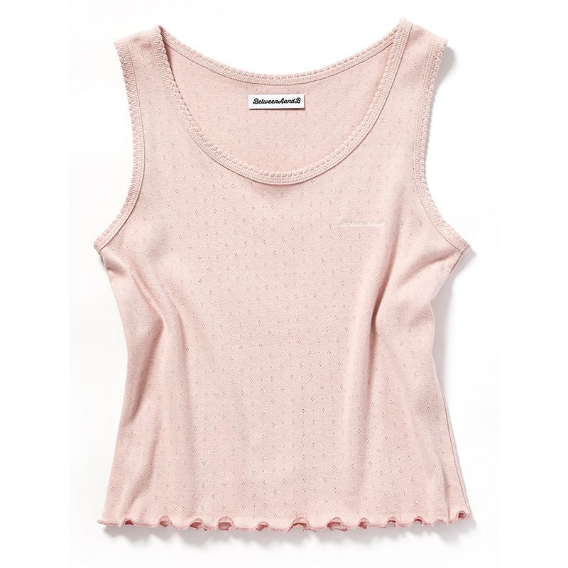 SCALLOP PUNCHING SLEEVELESS_PINK