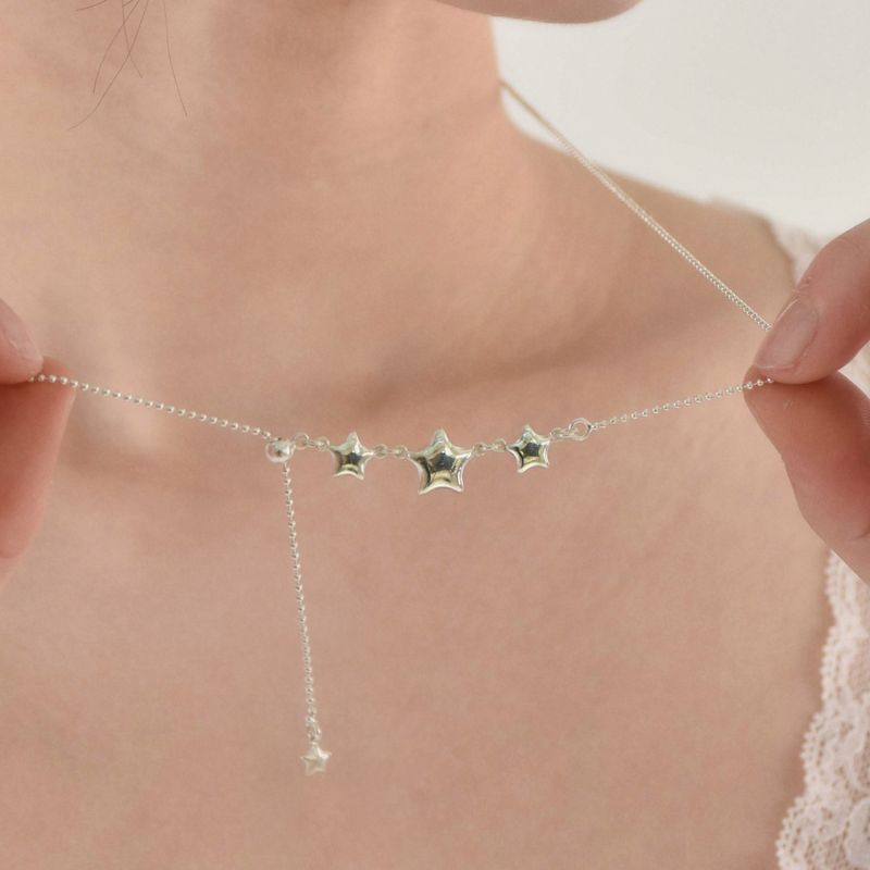 lovetrix（ラブトリックス）の「Silver 925 3star round necklace（Accessories）」