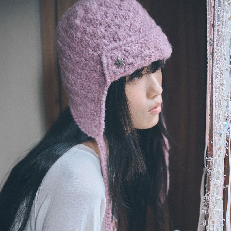handmade crochet trooper hat purple
