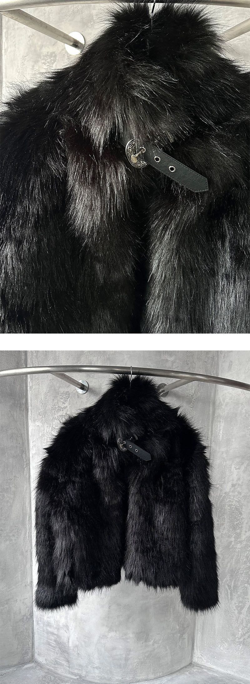[F/W] Black western fur jacket