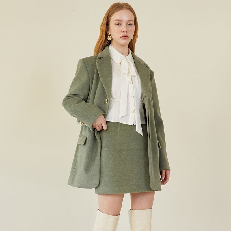 MODERN DART MINI SKIRT (EMERALD GREEN)