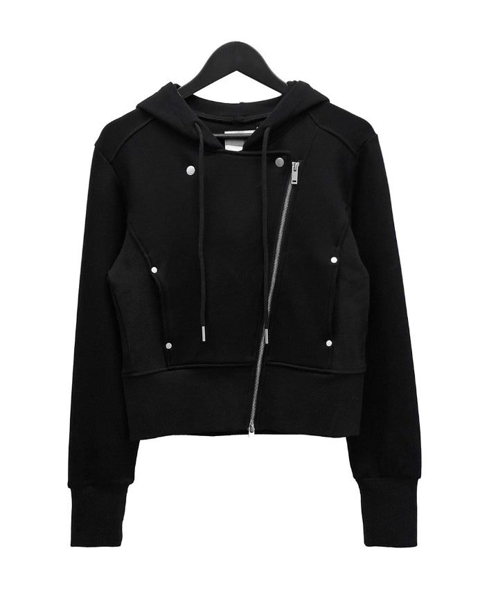 Moel Ribbed Rider Hood Zip-Up