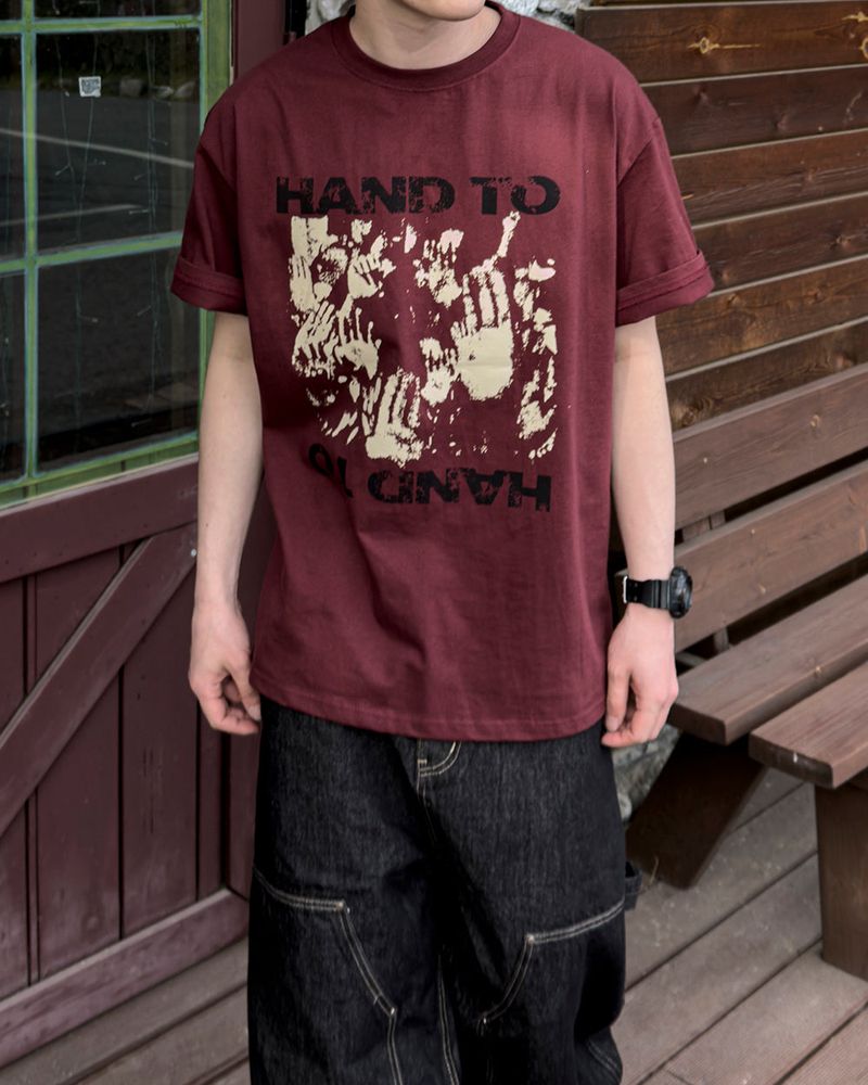 Touch Graphic Oversized Half T-Shirt