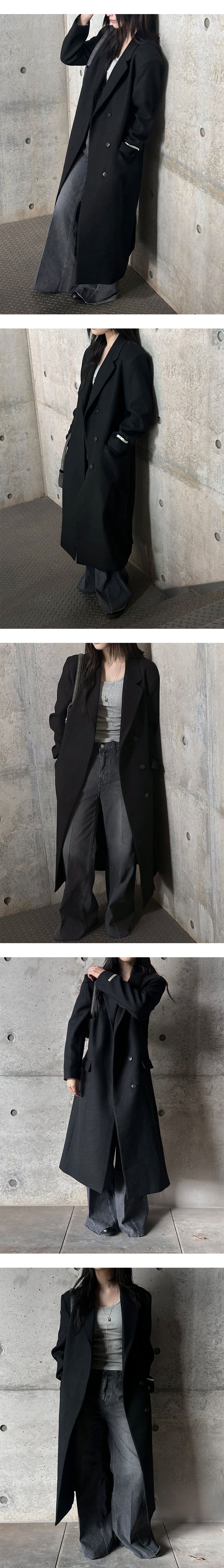 [Wool 50] Max hidden wool long coat(3color)