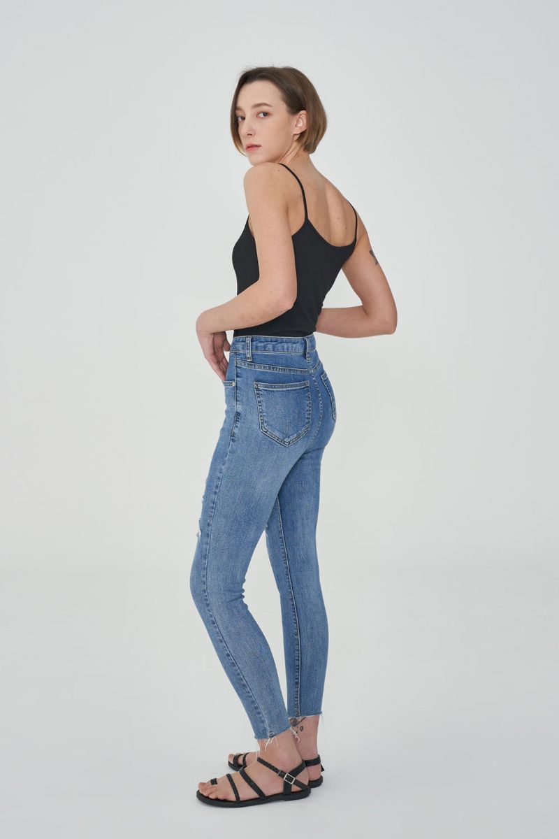 DESTROYED SKINNY JEAN [6816]