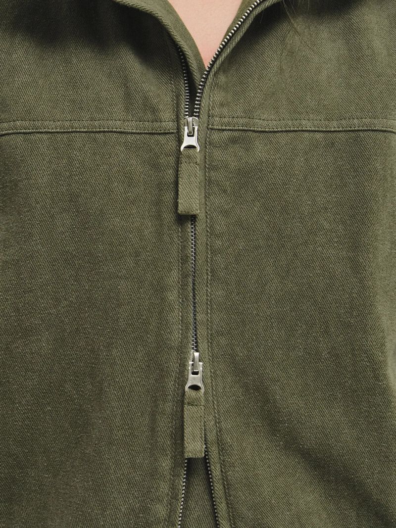 VINTAGE WASHED COTTON BLOUSON JUMPER