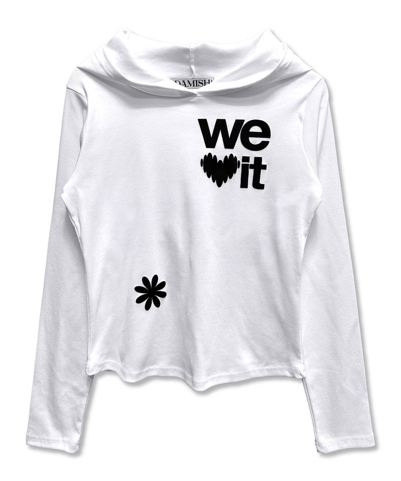 We love It Hoodie Long Sleeve_White