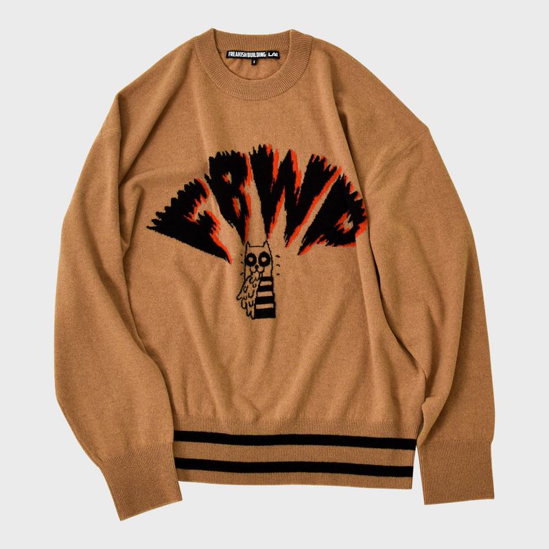 PUKING DOG KNIT SWEATER (BEIGE)
