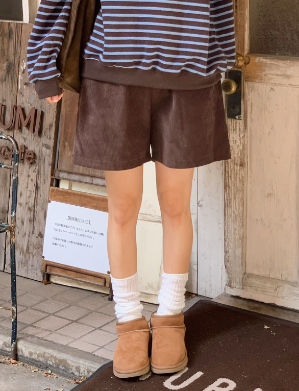 SHOPPERLAND(ショッパーランド)の「Soft Corduroy Banding Half Pants (5color)(Pants)」