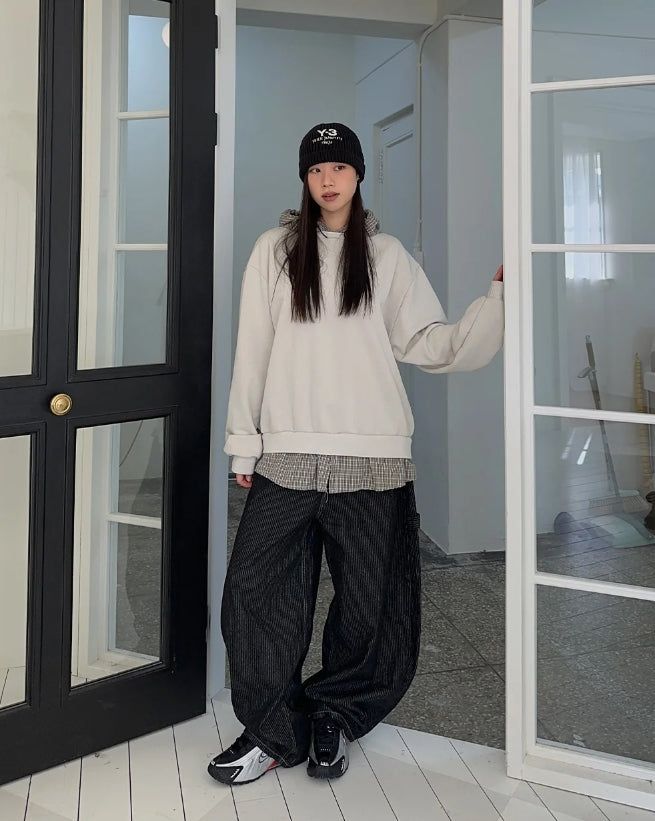 SATIIIZ(サティーズ)の「Wayne Shirt Layered Sweatshirt(Tops)」