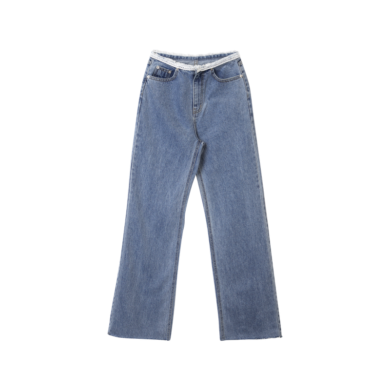 WILD FRINGE DENIM PANTS
