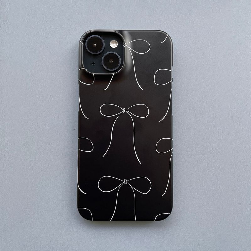 RIBBON ILLUST HARD CASE_BLACK
