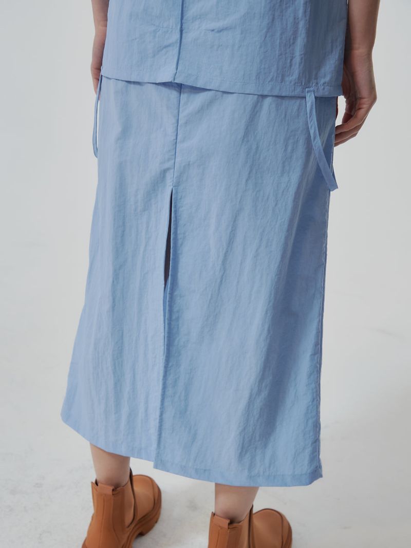 NYLON REVERSE LONG SKIRT (2 COLOR)