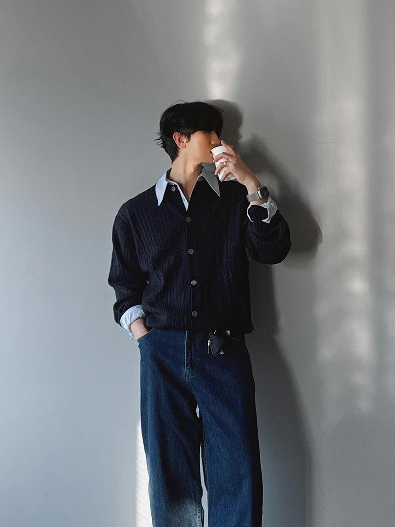 ASCLO Brio Crew Neck Cardigan (9color)