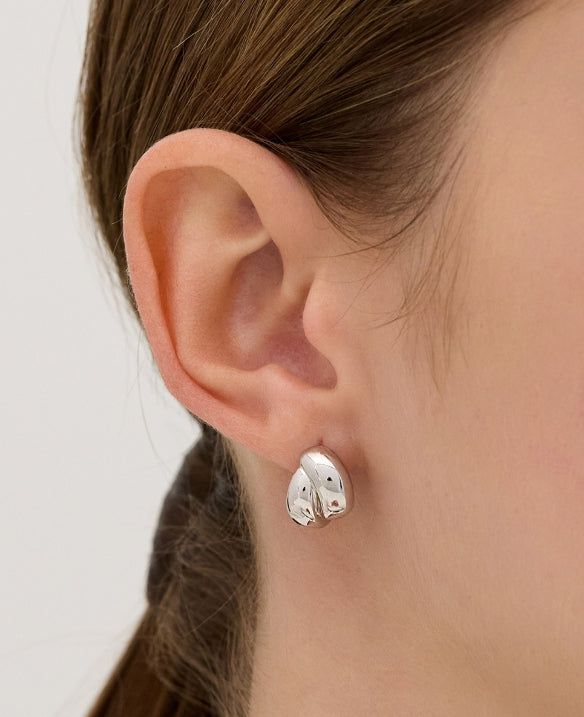 26SS★ Plump Twist NB(W) One-Touch Earrings S