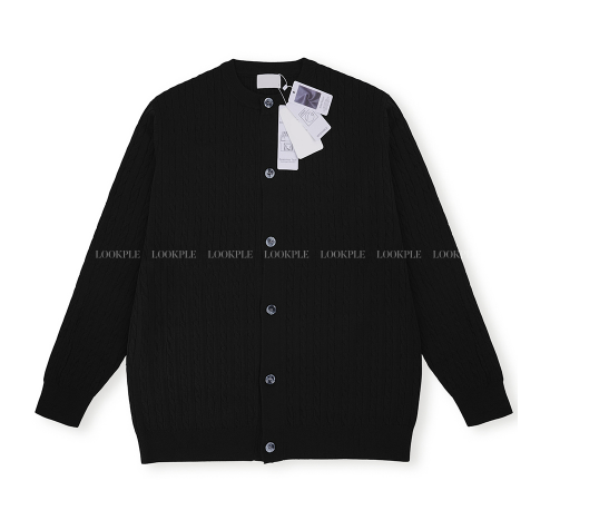 all-day round neck knit cardigan