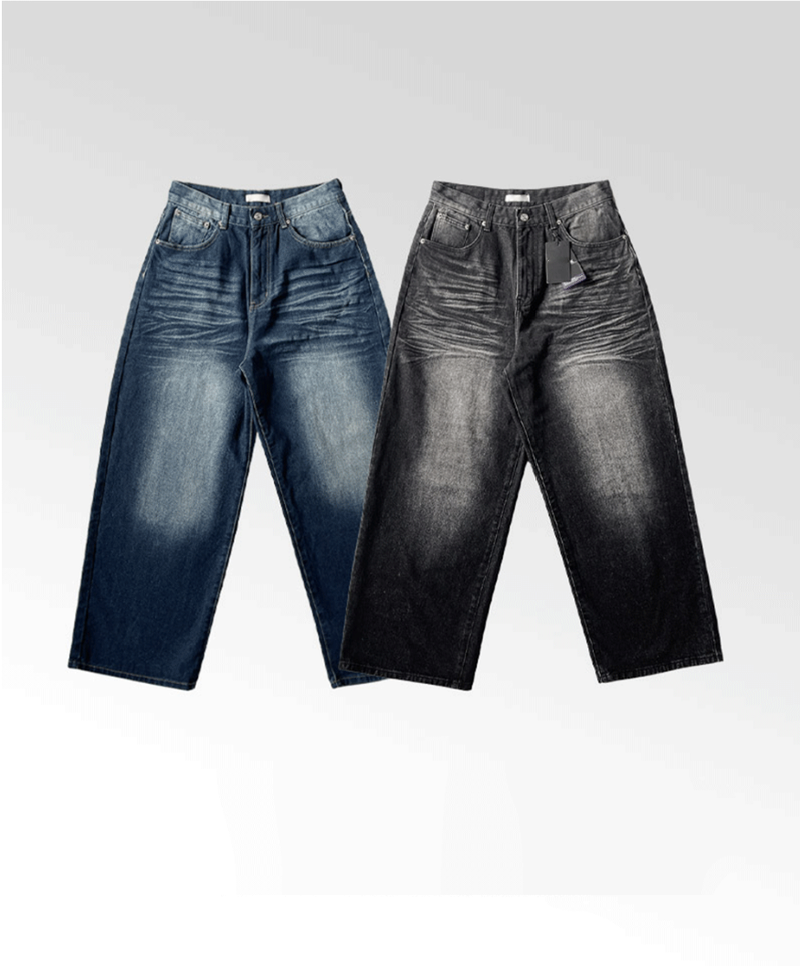 offered wide detail denim pants