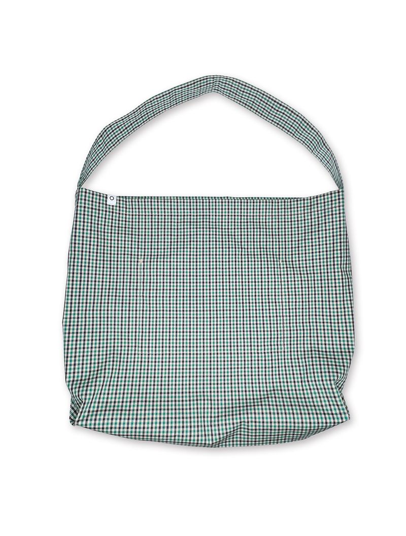Reverse Logo Check Bag / Green