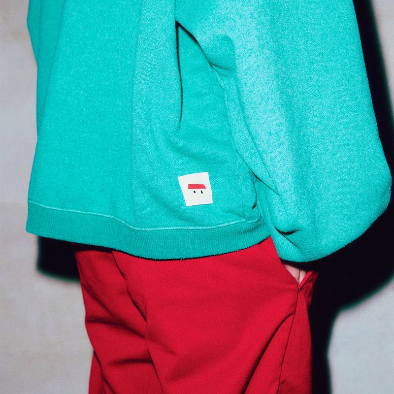[OATSLIFE] Milk foam pullover / Emerald
