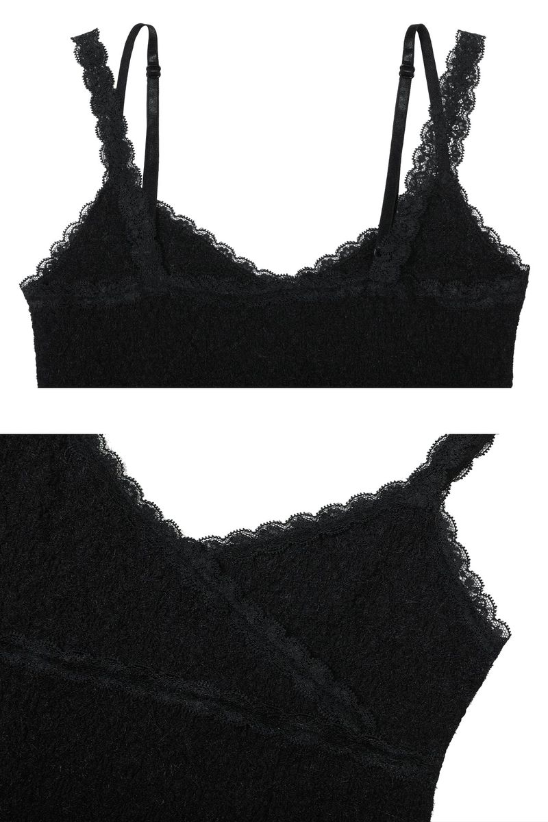 VERA LACE TOP black