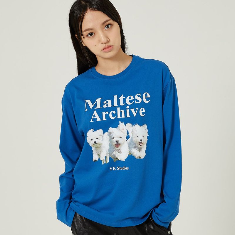 Maltese archive long sleeve tshirt