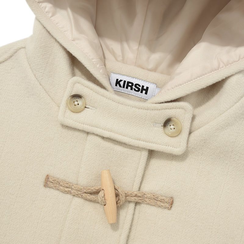 CHERRY HOODIE HALF DUFFLE COAT [IVORY]