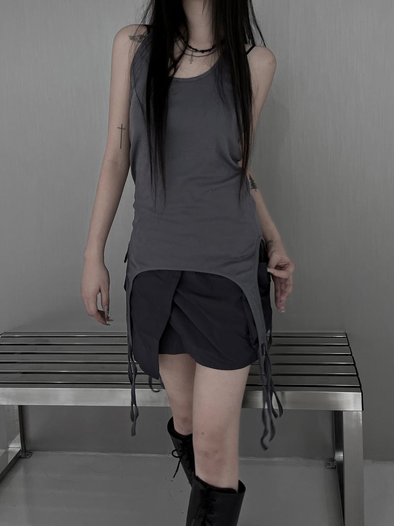 strap skirt sleeveless (3color)