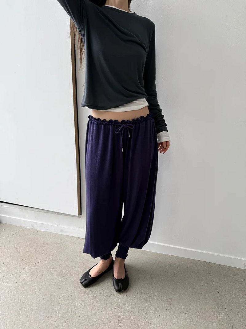 shirring loose pants