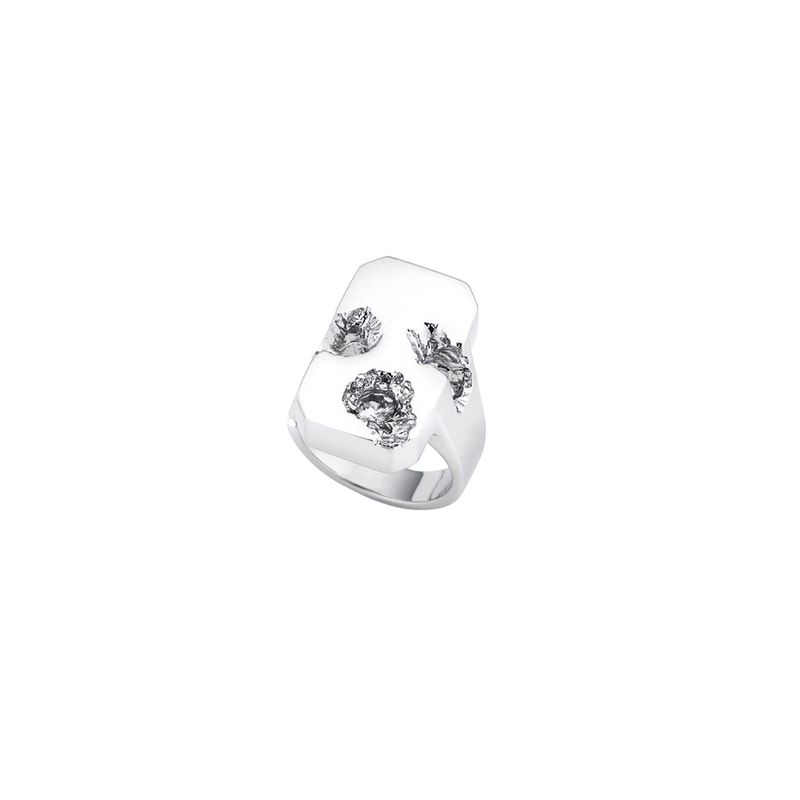 NO.306 [SILVER] SQUARE METEOR RING