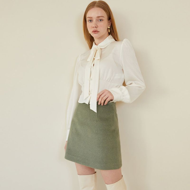 MODERN DART MINI SKIRT (EMERALD GREEN)