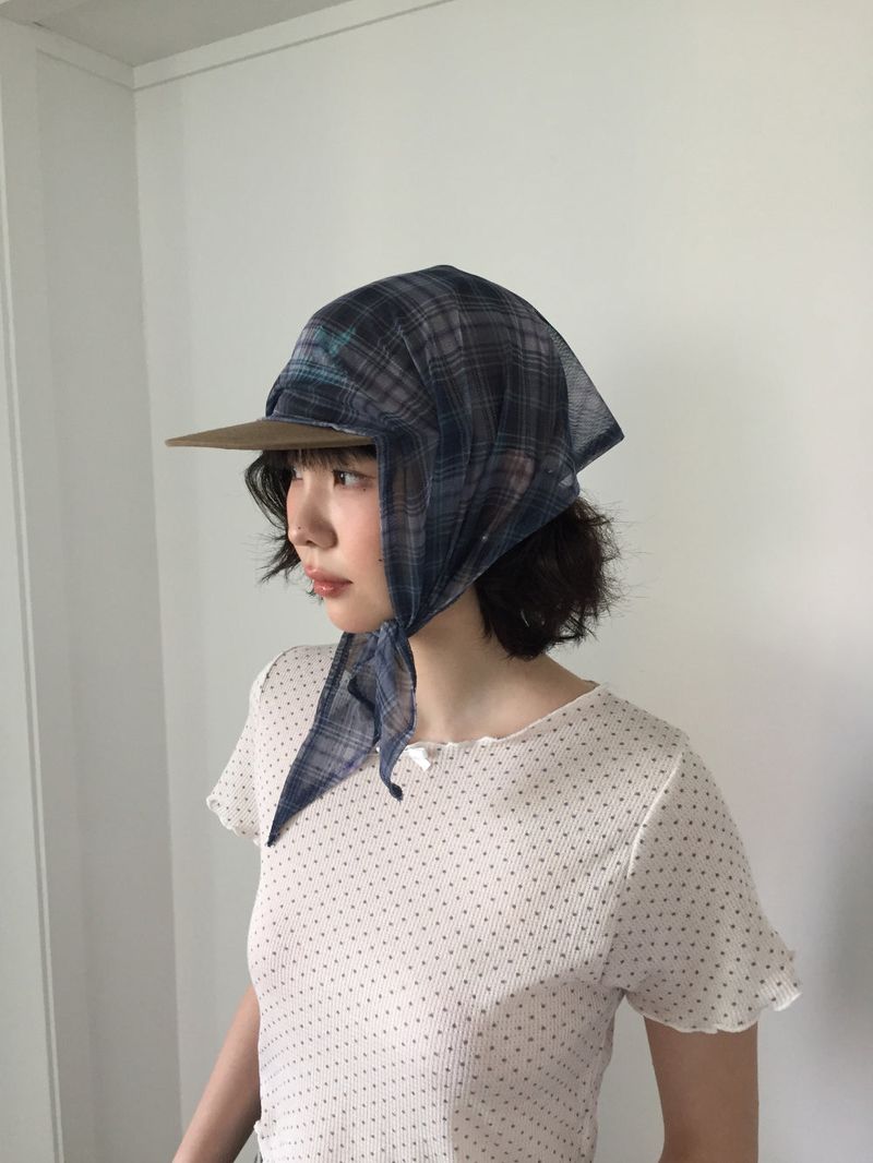 Sheer Plaid Check Scarf (3color)