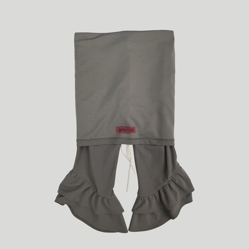 LACE-UP CONVERTIBLE JUMPSUIT: KHAKI