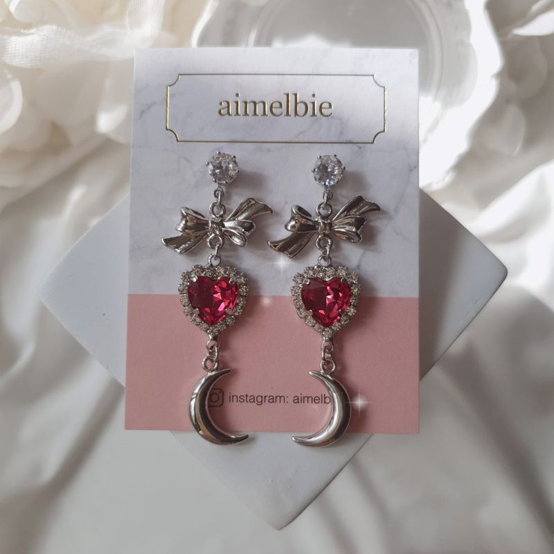 Moon Witch Earring - Rosepink/Silver