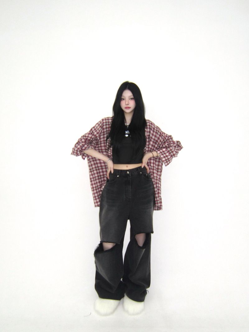 Linen checkered shirt