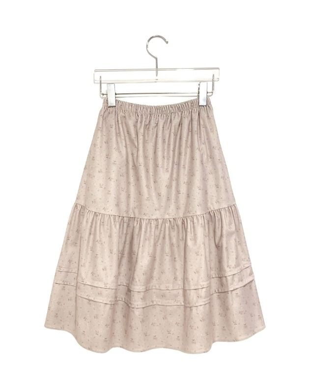 Orla Flower Corduroy Banding Midi Skirt