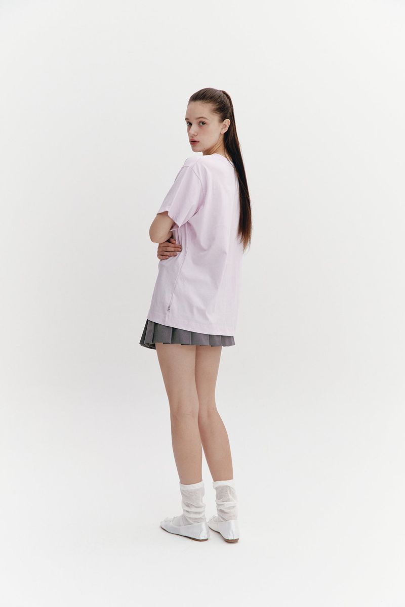 Ribbon Boxy T Purple