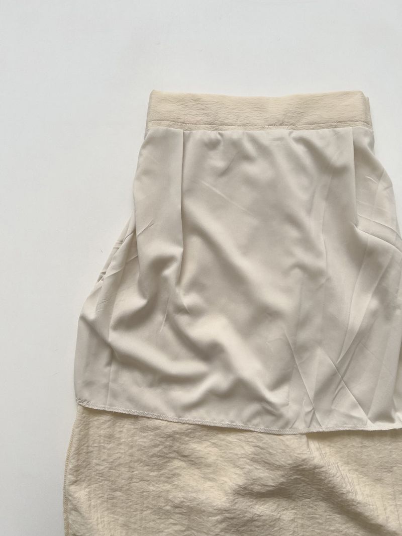 Even Nylon High-Waisted Long Skirt