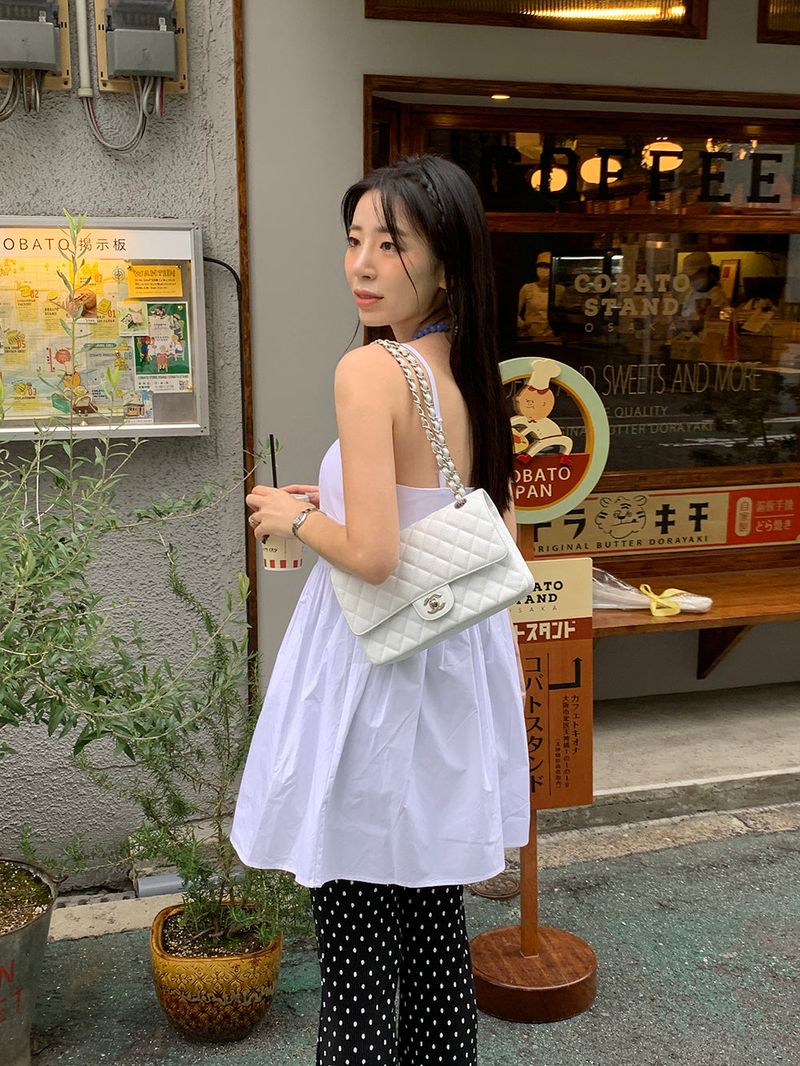 [MADE] Dot Pleated Long Bootcut Pants