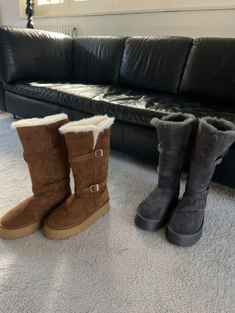 Moufee Fur-Lined Belted Long Ugg Boots