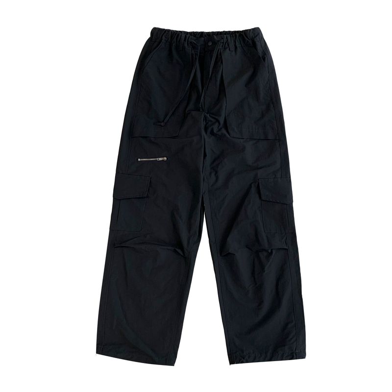 (Unisex) Zipper cargo wide pants