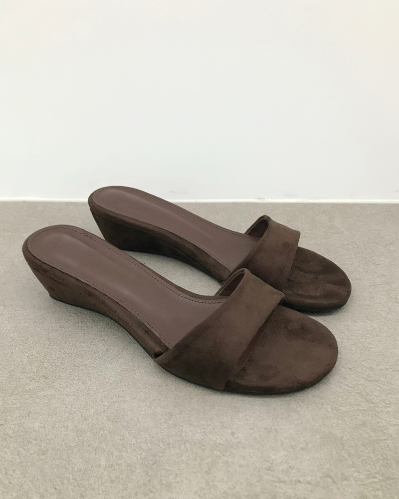 Rev Suede Wedge Mules (2color)
